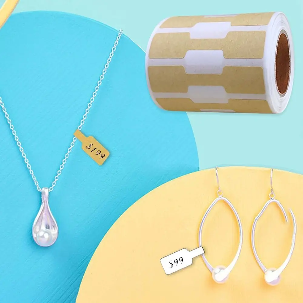 

500 шт. разноцветные ювелирные изделия, ценники, крафт-бумага, пустой браслет, бирки, инструмент ручной работы, ожерелье, кольцо, ценники