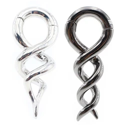 Alisouy 1PC Hiphop Copper Twist Twine Spiral Hinged Ear Weights Expander Stretcher Plugs Gauges Earrings Body Piercing Jewelry