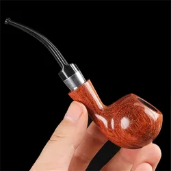 Rosewood Tobacco Pipes Pocket Wood Pipe Smoke Tobacco Filter Smoking Accessories Gifts for Friend for 9mm Filter Element