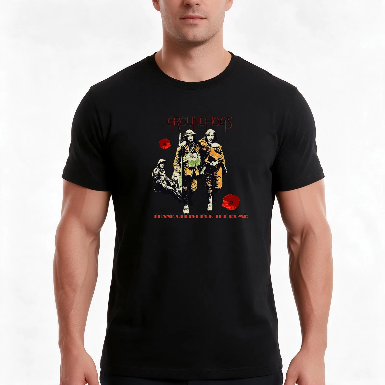 Groundhogs T-Shirt Summer Casual Cotton Tee Oversized Streetwear Tops Vintage Graphic Print Loose Fit Short Sleeve