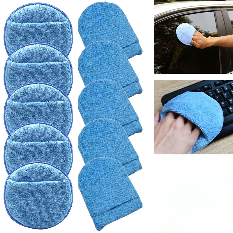 

Car Polishing Waxing Sponges Pad 5 Inch 125mm Microfiber Round Motorcycle Auto Wax Applicator Polish Foam Sponges Cleaning Tools