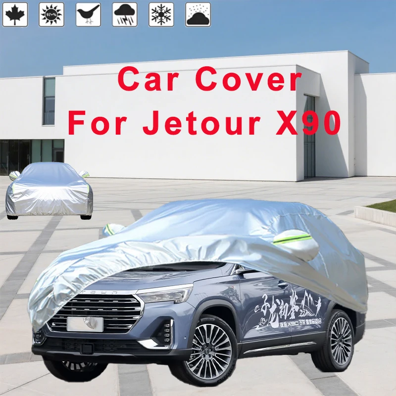 

For Jetour X90 Outdoor Protection Full Car Covers Snow Cover Sunshade Waterproof Dustproof Exterior Car Accessories