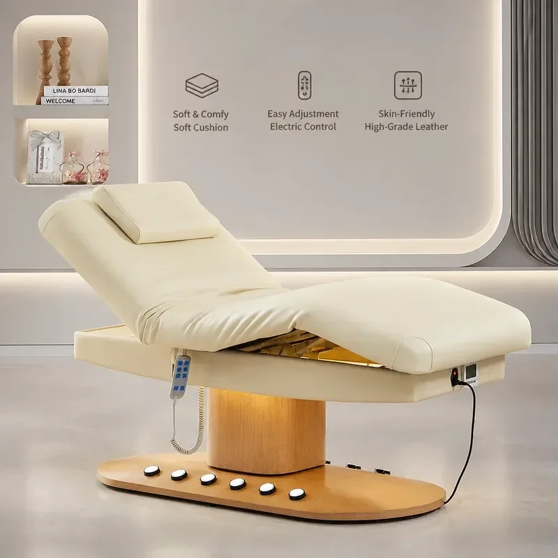 Electric Beauty Bed for Constant Temperature Heating Lifting Massage Table Physiotherapy Eyelash Treatment Furniture
