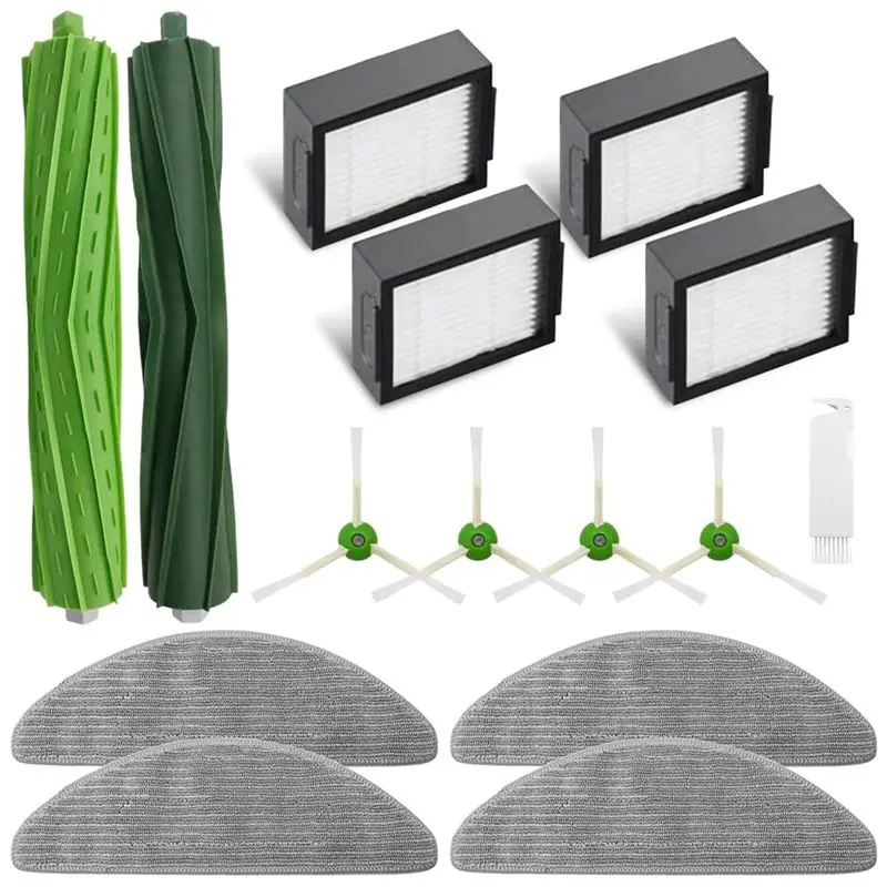 

AS94-For Irobot Roomba Combo I5, I5+,J5, J5+ Robot Vacuum Cleaner Main Side Brush Hepa Filter Mop Cloth Pads Accessories Kit