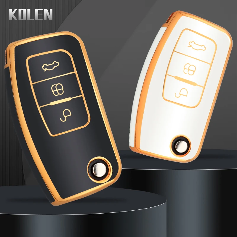 TPU Auto Flip Key Case Cover Shell für Ford Fiesta Fokus Eco sport Kuga Flucht Falcon C-Max Territorium Mondeo Galaxie Zubehör