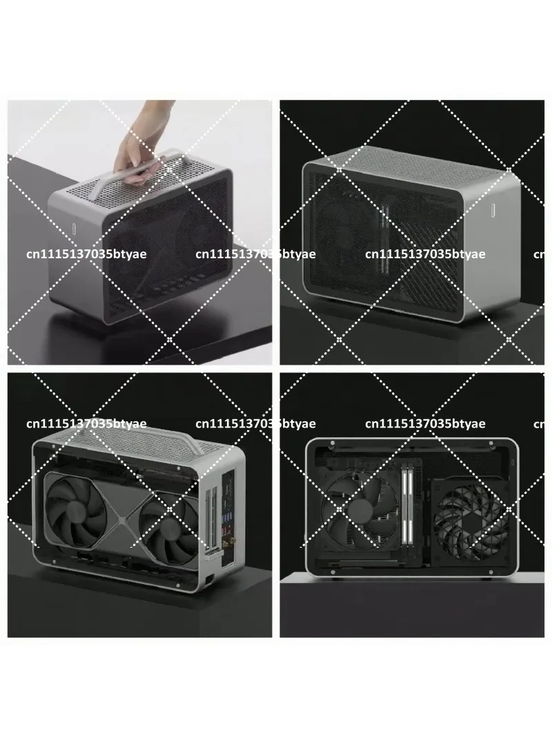 Portable ITX PC Case CNC Aluminum Alloy Desktop Chassis A4 Structure Mini Computer Case