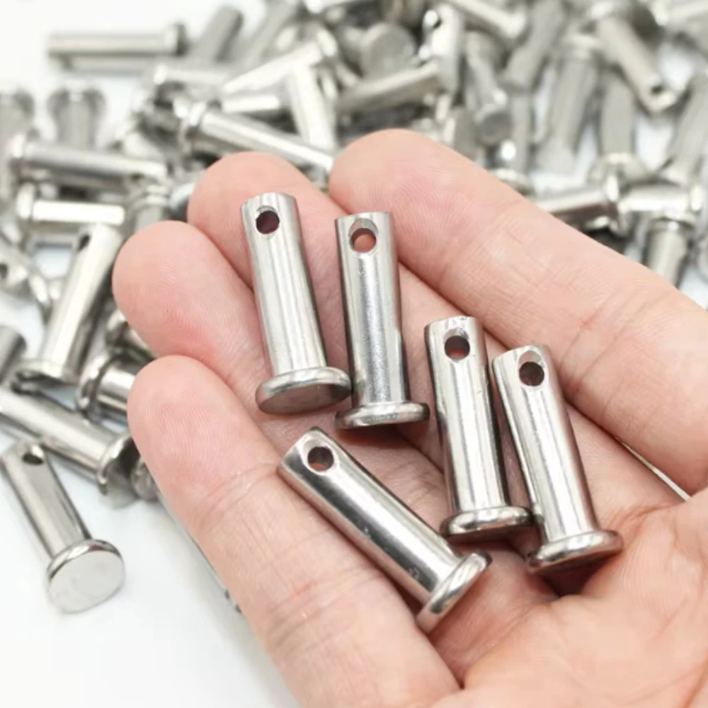 

96pcs 304 Stainless Steel Metric Hole Clevis Pins Kit Link Hinge Pin M3 M4 M5 Flat Head Grooved Hinge Cylinder Position Pins