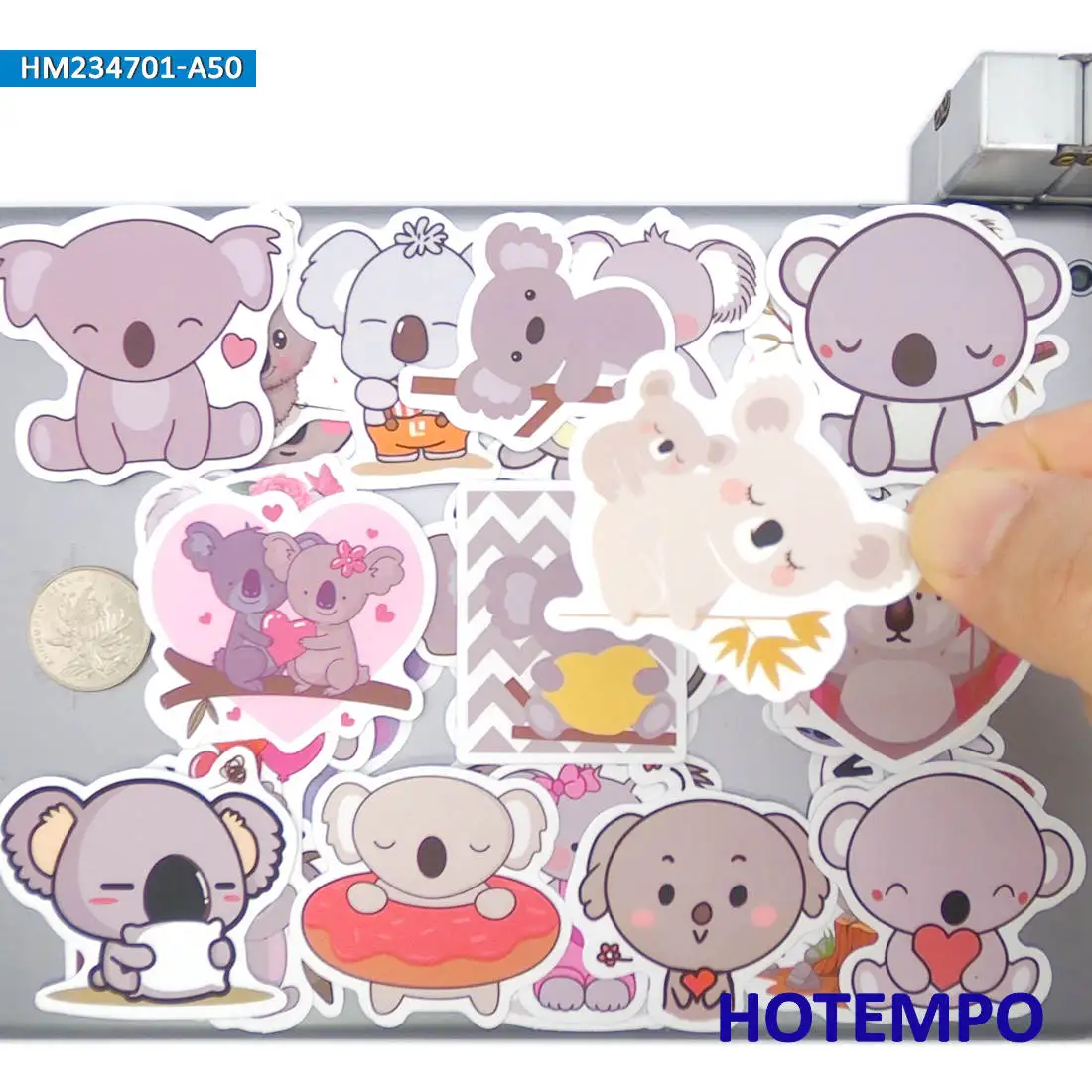 20/30/50Pieces Cute Animals Colorful Cartoon Koala Bear Stickers for Kids Scrapbook Diary Luggage Car Phone Laptop Sticker Toys