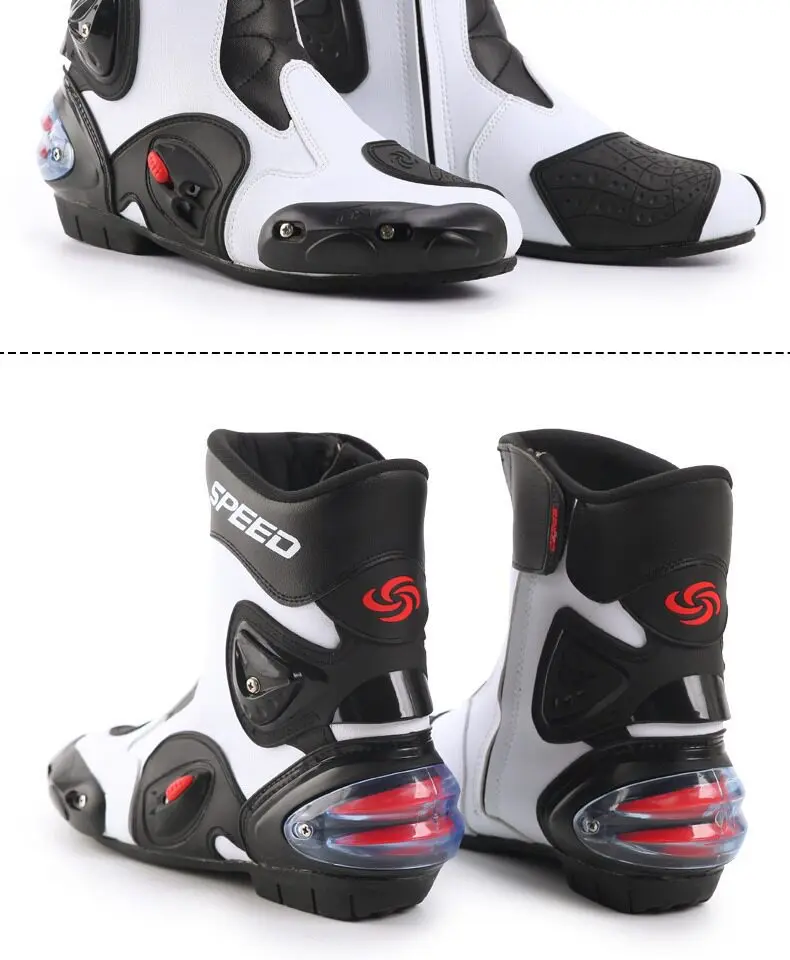 Motorcycle Boots men Microfiber Leather Racing boot Motorboats Knee-high Motocross Motorbike Botas Moto boots