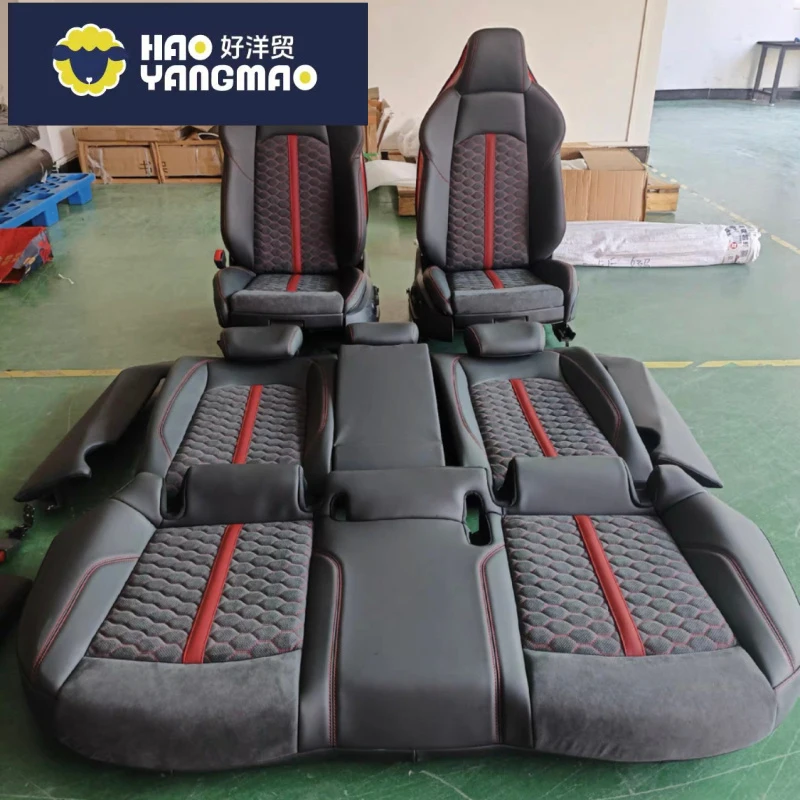 Suitable for Upgraded S4 S5 Sports Seat Cushion Kit & Luxury Customized Leather Waterproof Racing Covers Audi A4 A5 B9 2017-