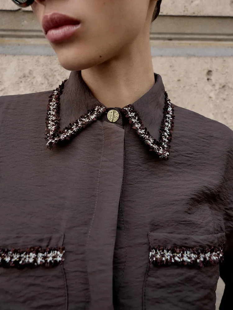 Высококачественный женский зимний новый флип-воротник ZA2025 с длинной отделкой све, конструкция irt Faionable в этническом стиле, женский irt