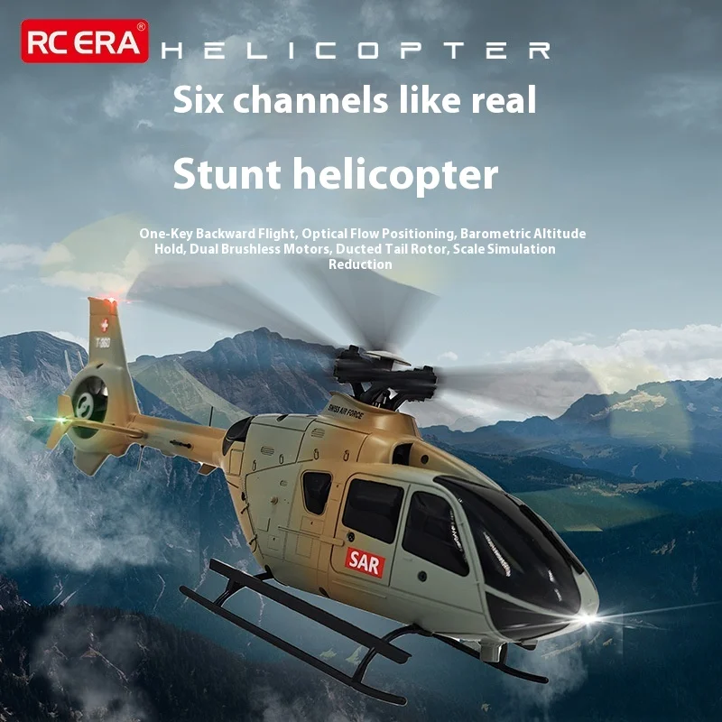 

6-канальный радиоуправляемый военный вертолет EC135, модель 3D трюка, перевернутый с гироскопической стабилизацией, лучший подарок для мальчиков, друзей, потрясающий