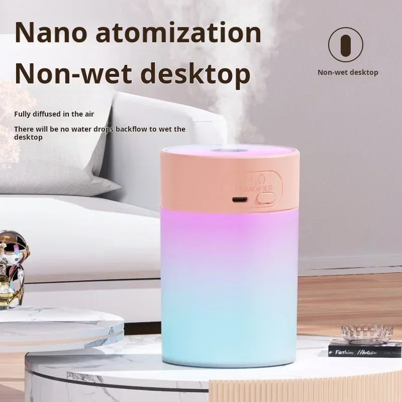 

Colorful Atmosphere LED USB Mini Humidifier Car Home Bedroom Air Moisturizer Portable Desktop Aromatherapy Waterless Ultrasonic