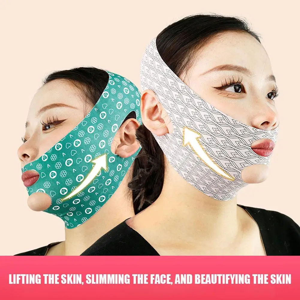 Respirável V Face Cheek Lift Up Band, máscara facial fina, reduzir o queixo duplo, V-Line Shaping Bandage, Anti-Rugas Tensão, Cinto Refirmante