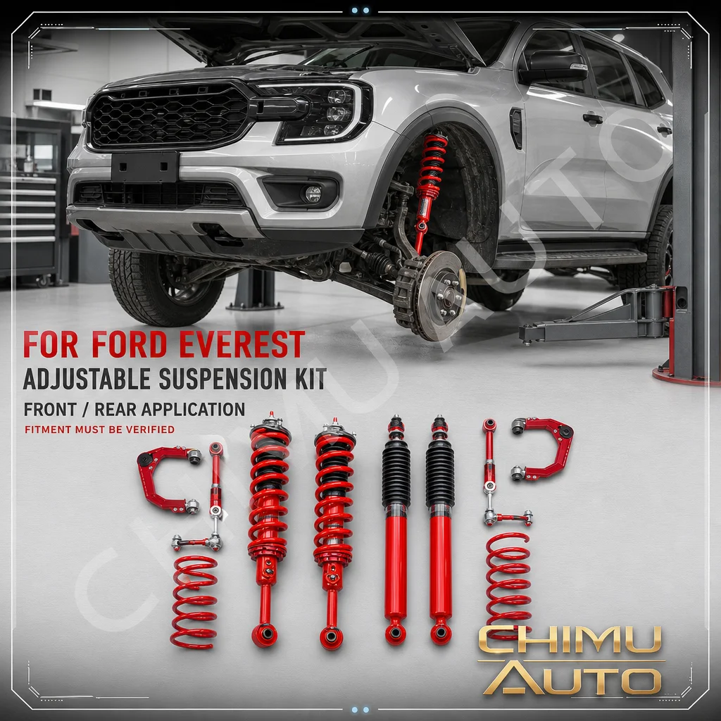 【CHIMU AUTO】FOR Ford Everest Adjustable Suspension Lift Kit Front Coilovers Rear Shocks Springs Control Arms