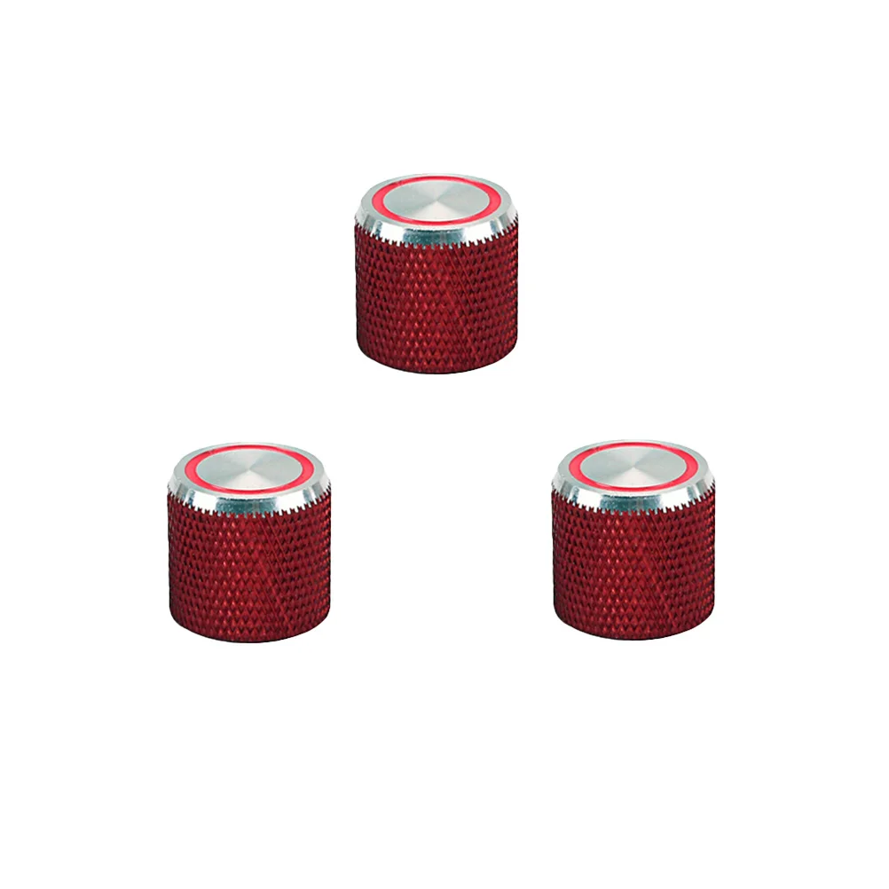 

3Pcs Guitar Control Knobs Metal Volume Tone Speed Replacement Caps for Electric Guitar Durable Parts Set Control Knobs Cap