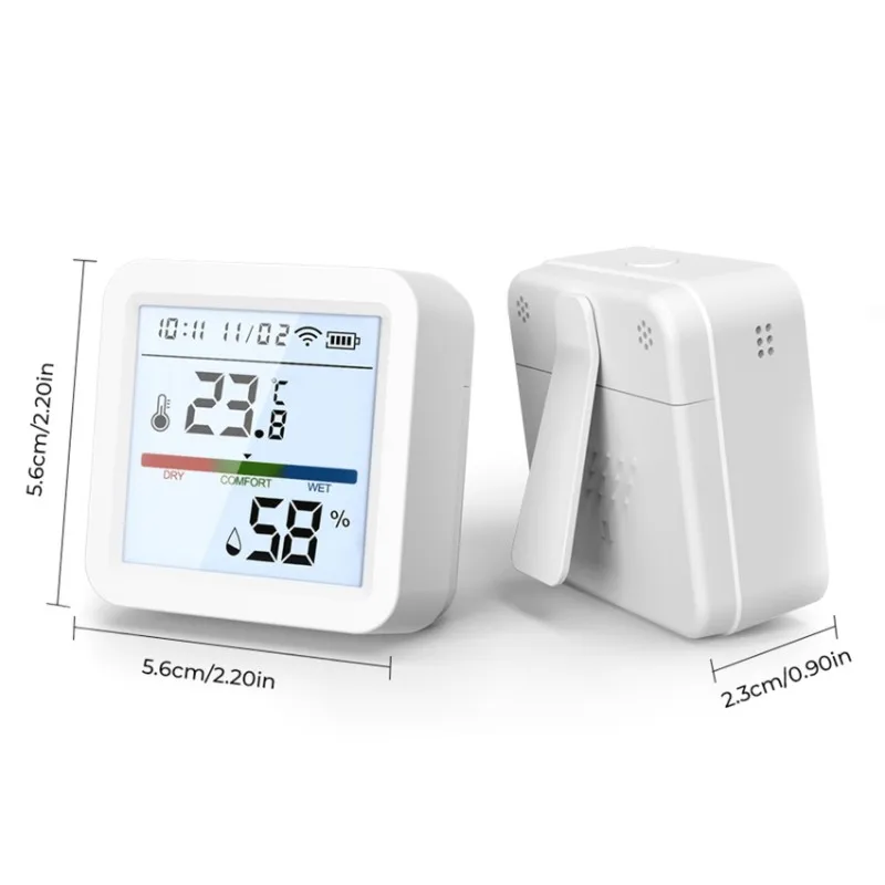 

ABZW Smart Humidity& Temperature Sensor Tuya Zigbee LCD Display Mobilephone APP Remote Control-10° C To 60° C Tester