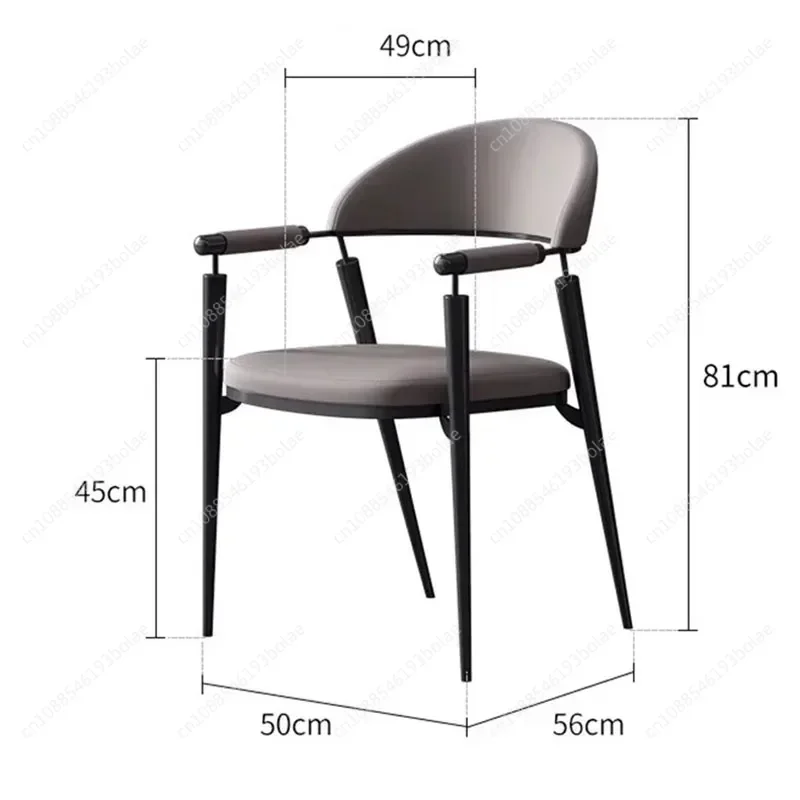 Italian Simplicity Dining Chairs Metal European Small Apartment Simplicity Dining Chairs Trendy Comfort Chaises Home Furniture