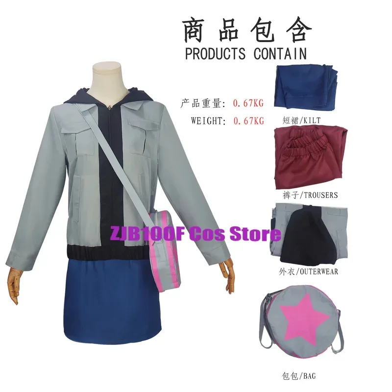 Ramona Flowers Cosplay Anime Scott Pilgrim Costume Ramona Uniform Bag Suit Halloween Carnival Party Role Play Outfit for Women