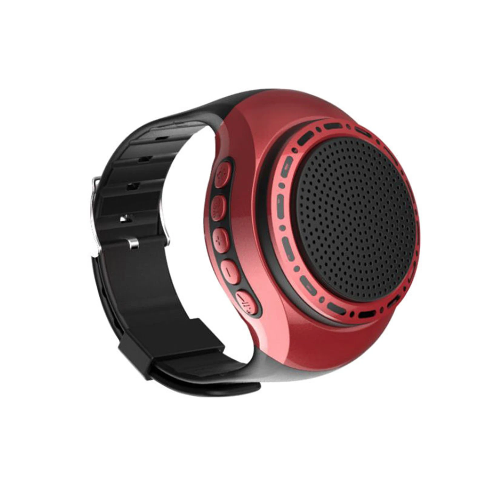 New U6 Wrist Watch Bluetooth Speaker With FM Radio Portable Outdoor Sports Running Wearable Mini Speaker Wireless Subwoofer