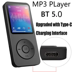 Portable MP3 Player 1.8 Inch Walkmen Type-C Bluetooth 5.4 Compatible E-Books Recording Sports MP4 FM Radio Hifi Music Player