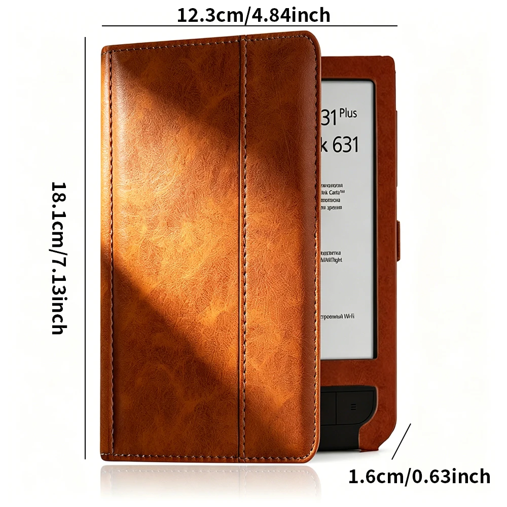 Magnetic Leather Case For Pocketbook Touch HD 2 PB631Plus Auto Sleep Shockproof Ereader Protective Cover