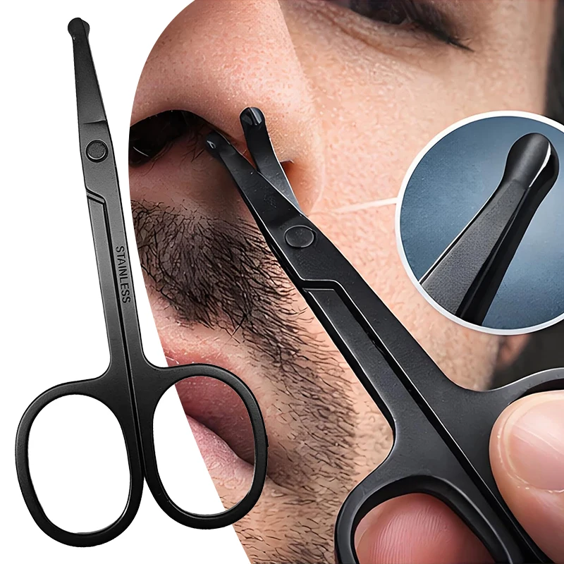 High-Quality Nose Hair Shears For Personal Care Facial Hair Removal And Ear Nose Eyebrow Trimming Stainless Steel Fine
