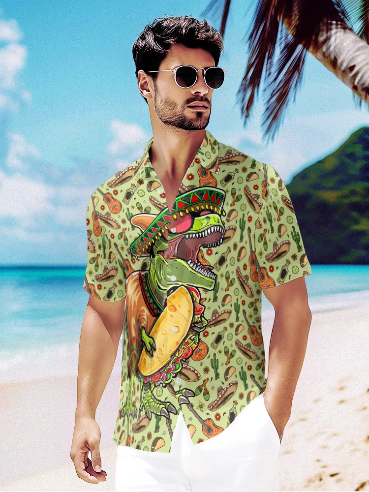 

Summer Hawaiian Shirt Streetwear Harajuku Tops Beach Vintage Fashion Men Shirt Party Luxury Y2k Shirts Short Sleeve Male Clothes