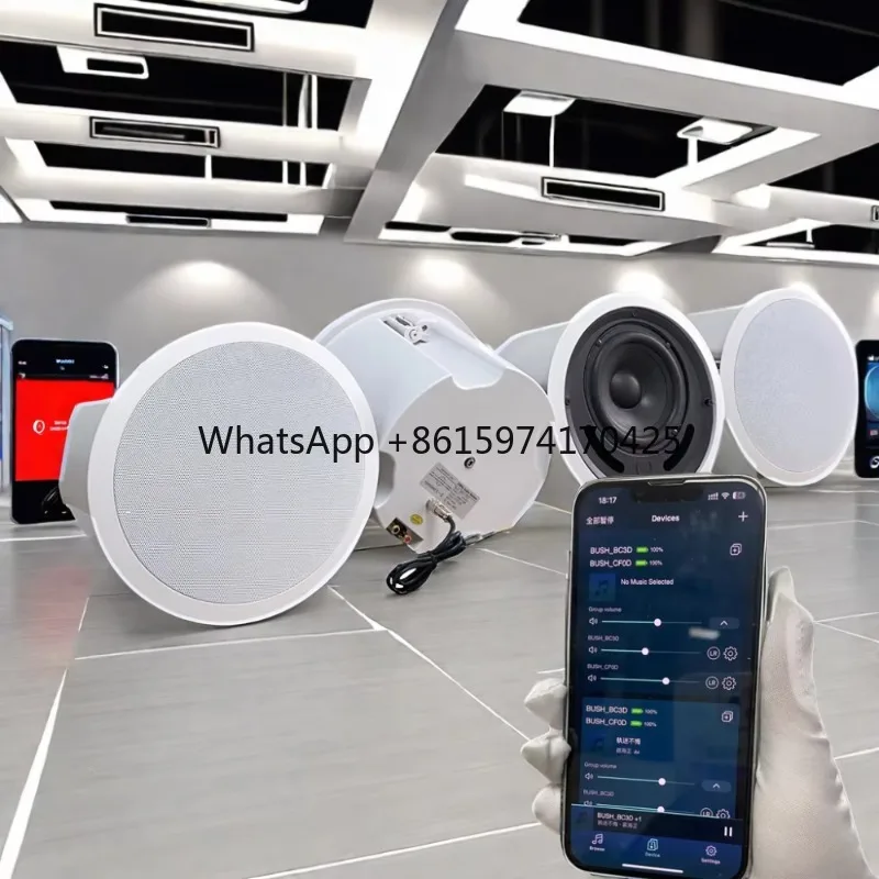 5.1 Channel Home Theater System with WiFi Multi-room Speaker Family Background Music System Compatible with Mobile App Control