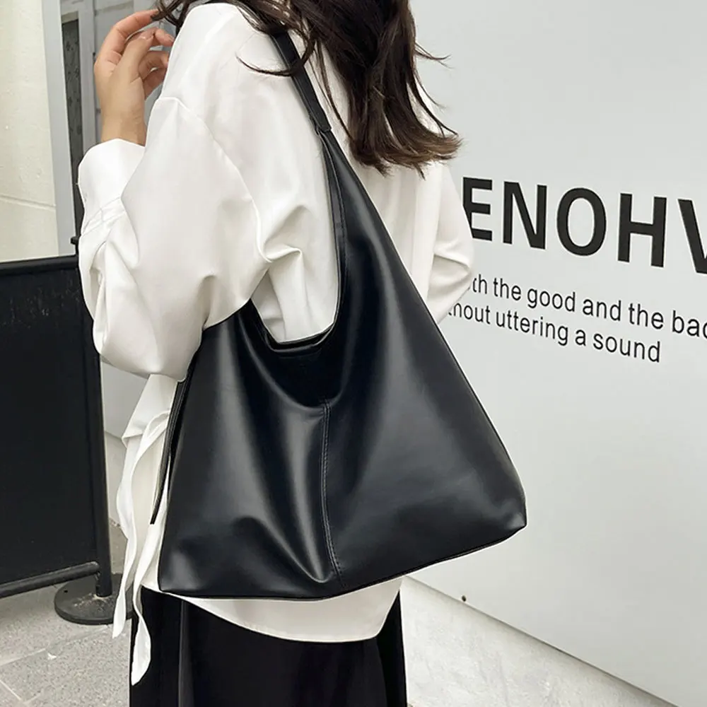 Large-Capacity Bag, New Style, High-End Fashion Shoulder Bag, Simple Retro Commuter Tote Bag, Textured Handbag for Women - view 5