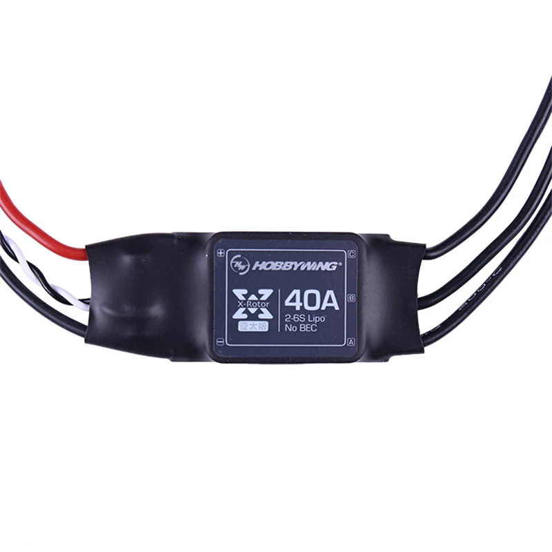 Xrotor 40a fio longo sem escova esc 2-6s lipo controlador de velocidade eletrônico sem bec para rc drone quadcopter aeronaves