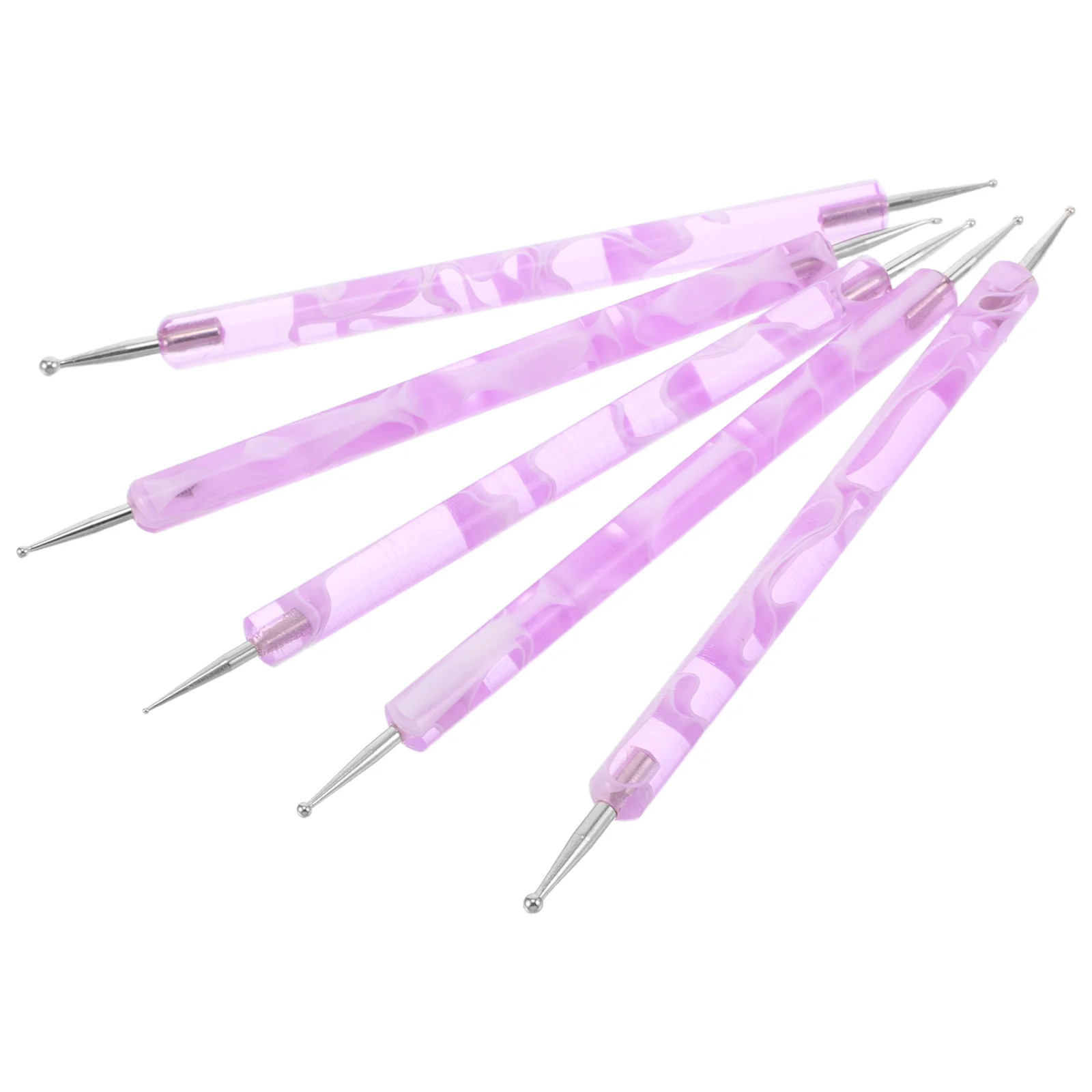 Conjunto de canetas pontilhadas para arte em unhas, 5 peças, ponta dupla, kit de ferramentas de decoração de unhas, faça você mesmo, acessórios de arte de manicure, ferramentas pontilhadas