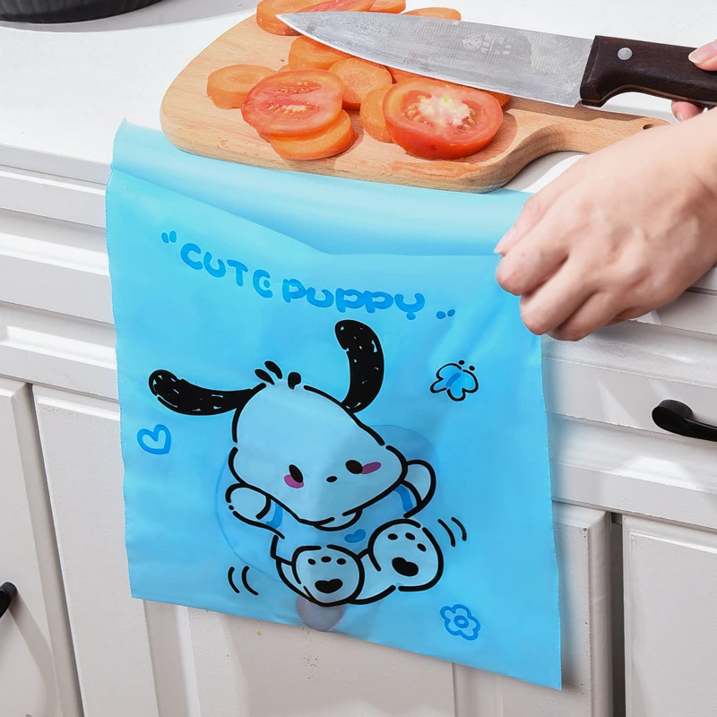 10PCS Cinnamoroll Portable Household Dormitory Desktop Disposable Sanitary Bag Sanrio Multi Purpose Adhesive Garbage Bag