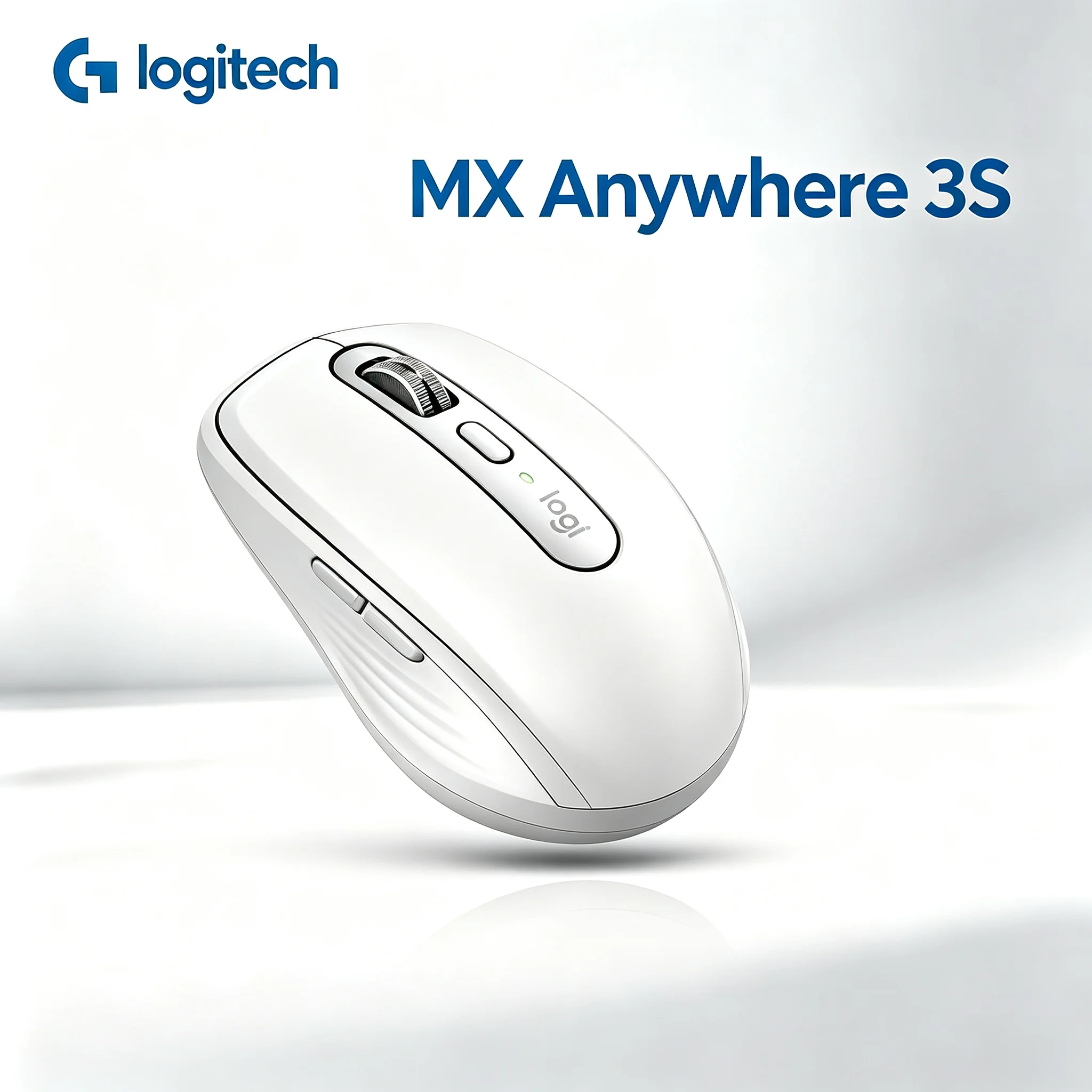 Logitech MX Anywhere 3S Wireless Rechargeable Office Mouse, Silent Click, Cross-Computer File Transfer Support