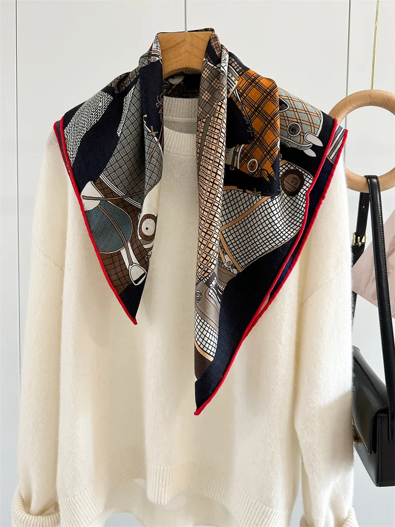 

Silk Wool Scarf Scarves Luxury designers Shawls Head Bag Accessories Herms Rolled Bandanas Neck Hair Decoration