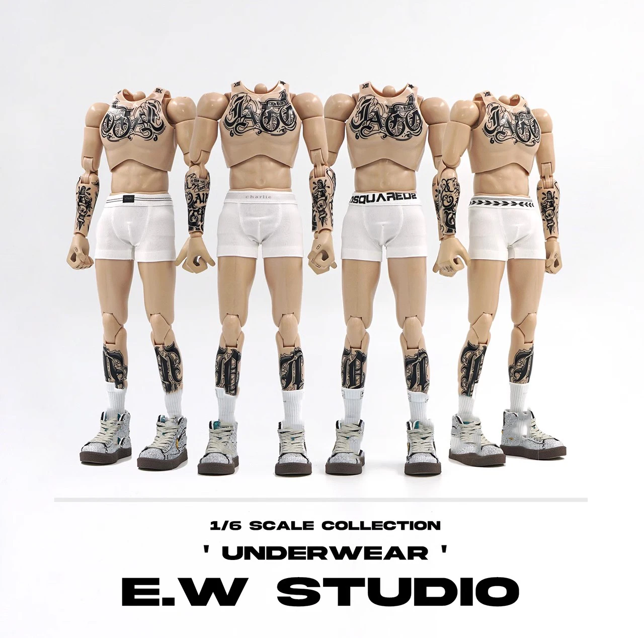 E.W STUDIO 1/6 Scale Collection Soldier Clothing Accessories Stretch Ice Silk Underwear Model Toy fit 12