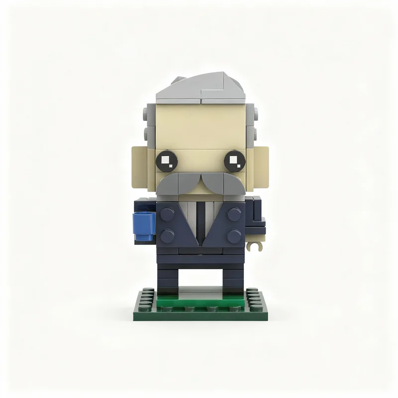 112 шт. MOC Ирвинг Б. Severance _ Модель в стиле BrickHeadz, строительные блоки, рождественский подарок, креативное художественное оформление, коллекция на день рождения