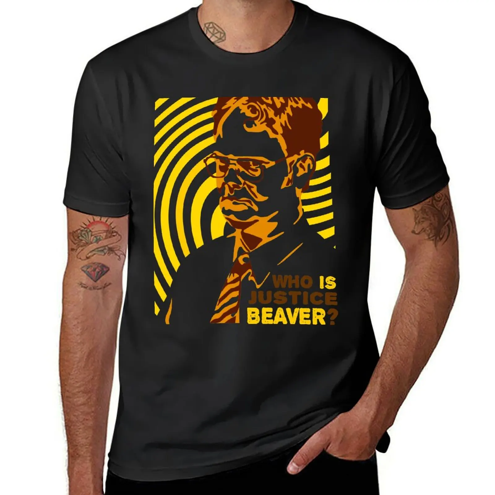 The Office Dwight Schrute - Who Is Justice Beaver? T-Shirt graphics anime clothes sports fans T-shirt men