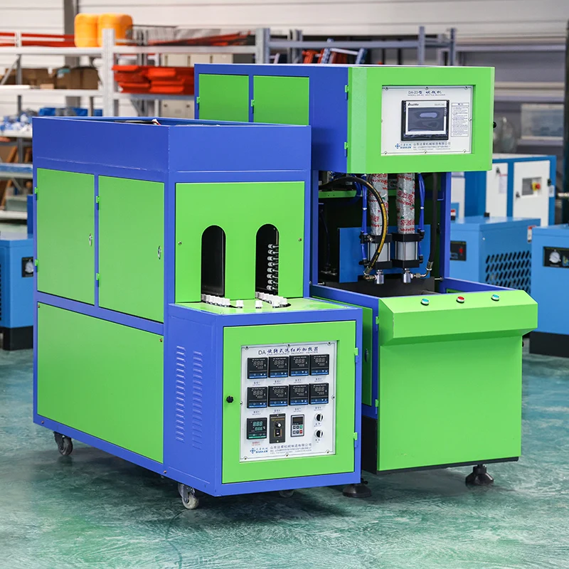 Customized New Semi-automatic Blow Molding Machine, 2-cavity, For Producing PET Oil, Water, And Cosmetic Plastic Bottles.