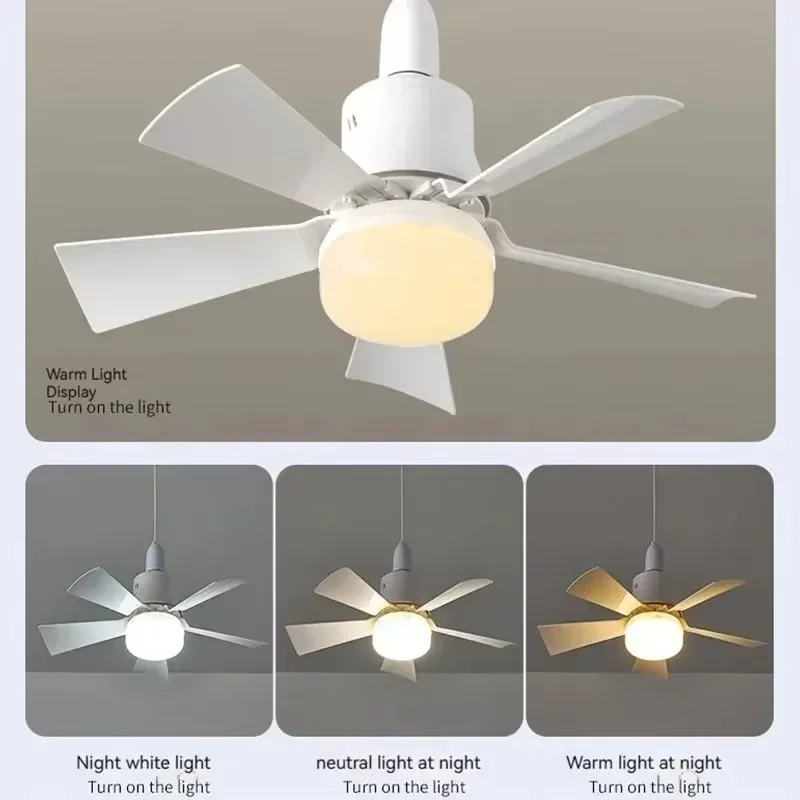 Ceiling Fan with Light Remote Control Dimmable Modern Smart Fans Lighting for Bedroom Garage Kitchen Warm/Cool White Lighting