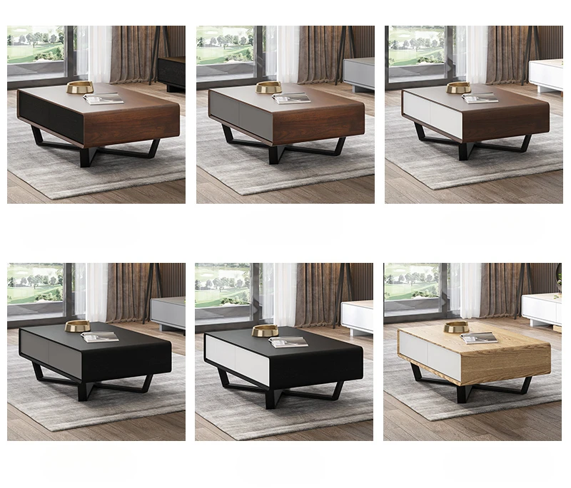 Chá de mesa pequena retangular