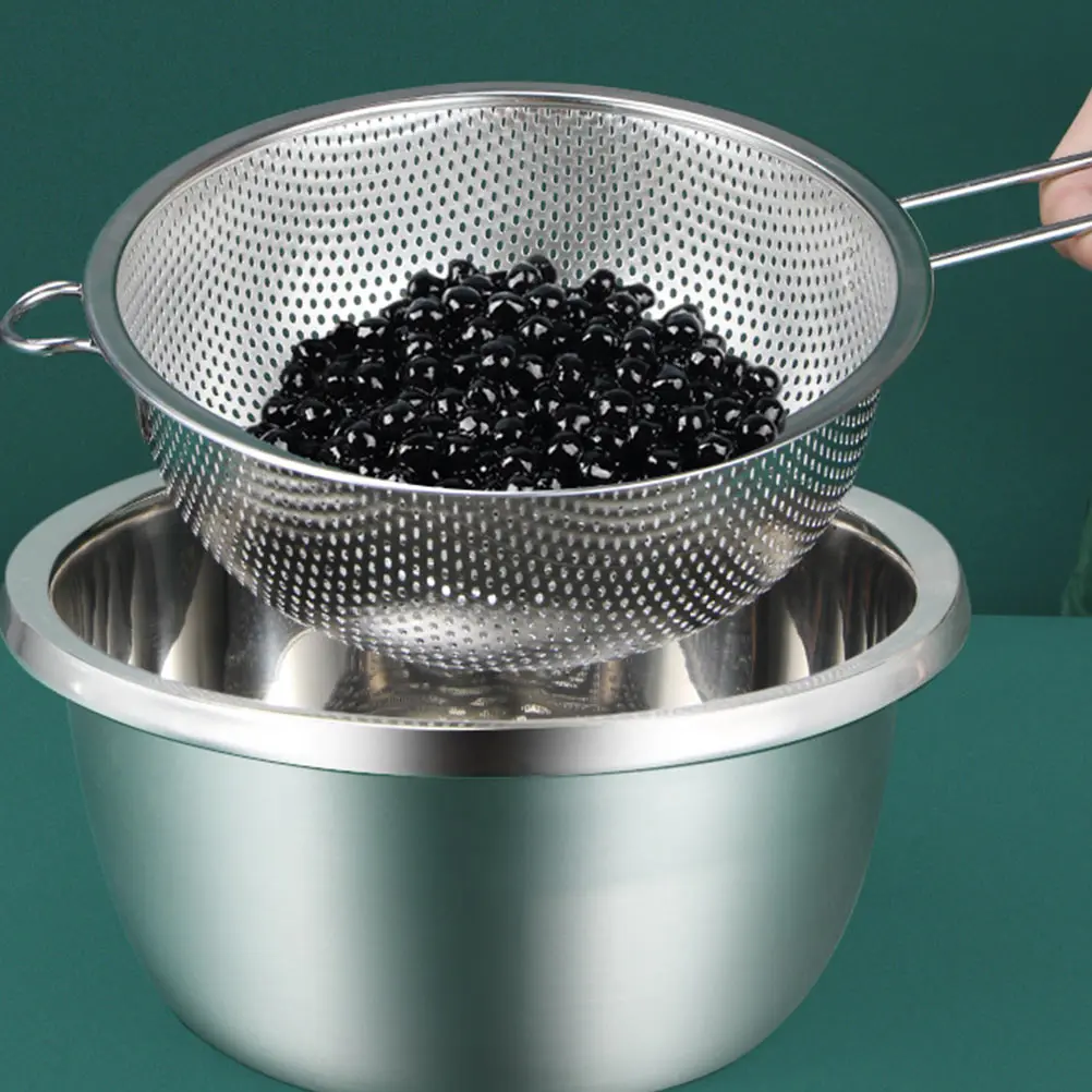 

1Pcs Stainless Steel Drain Basket Hollowed Design Vegetable Washing Basket Rustproof Kitchen Strainer for Fruits