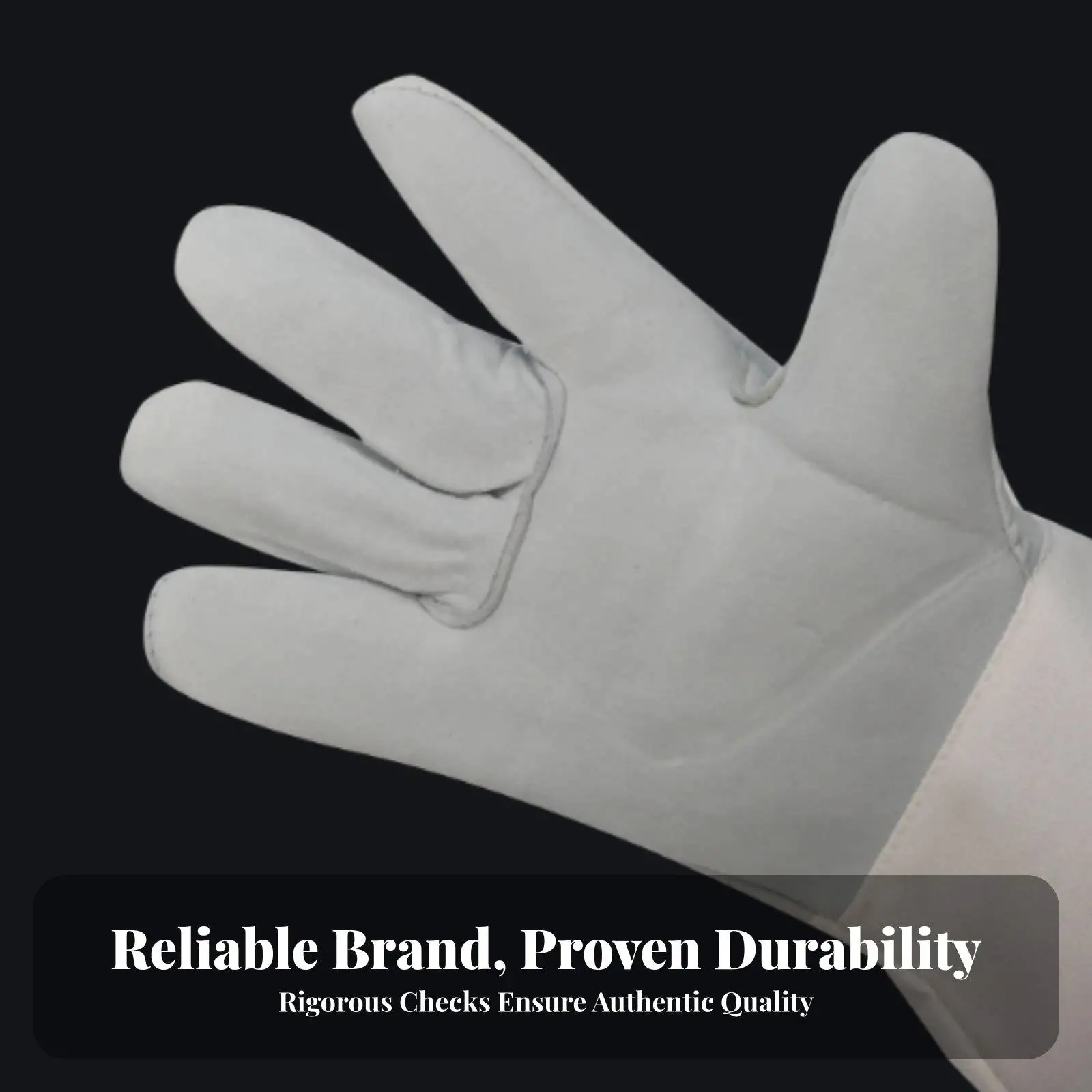 Durable Leather Welding Gloves Long Gauntlet Design for Metalworking Spark Protection Sheepskin Mittens for Workshop Hobbyist