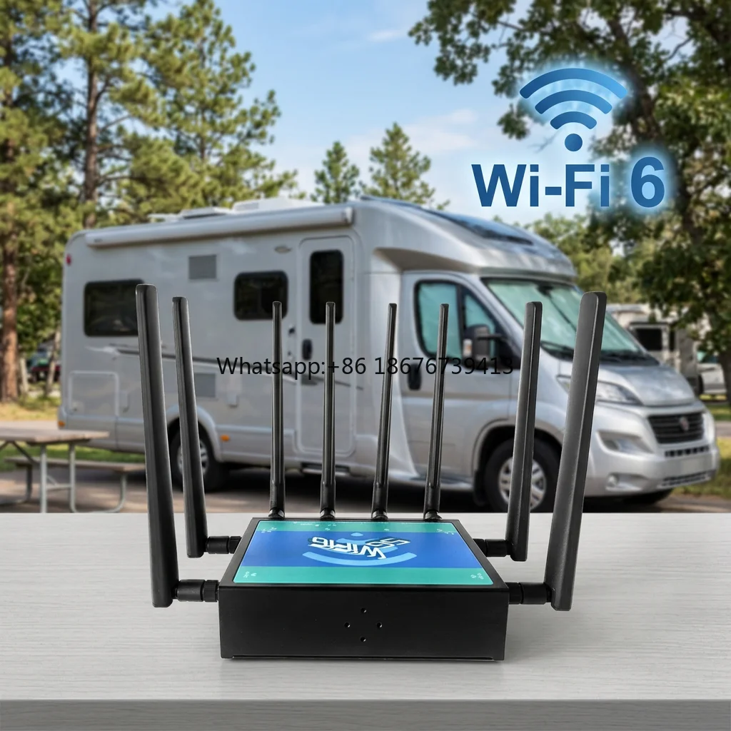 Vehicle Use Openwrt Gigabit 5G Modem Dual Band 4G 2.4G Wireless WiFi Router QoS Firewall Europe Specification
