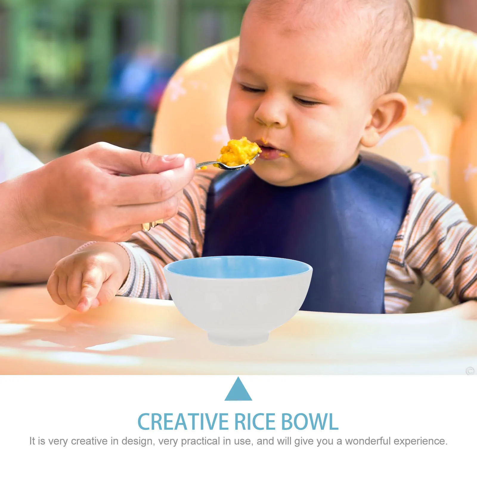 

4Pcs Ceramic Food Bowls Flat Bottom Rice Soup Bowls Kitchen Tableware High Temperature Resistant Daily Use