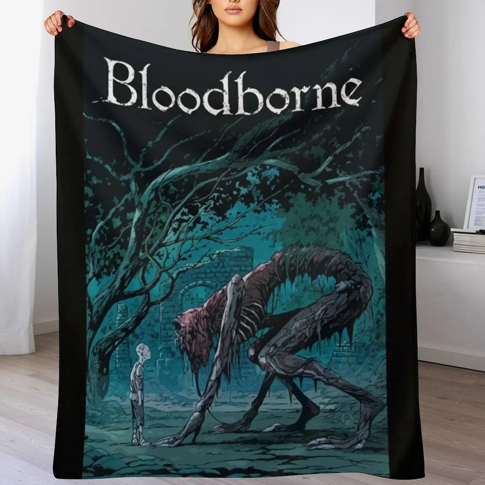 

Bloodborne Throw Blanket Warm Flannel Blanket for Couch Chair Bedroom