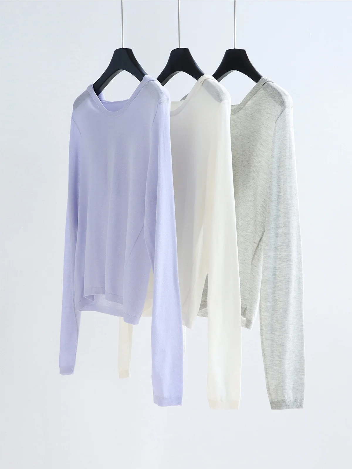 

Dave&di Casual Hooded Summer Linen Lightweight Knitted Shirt With Long Sleeves And Sun Protection Cover Simple And Loose Top Fo
