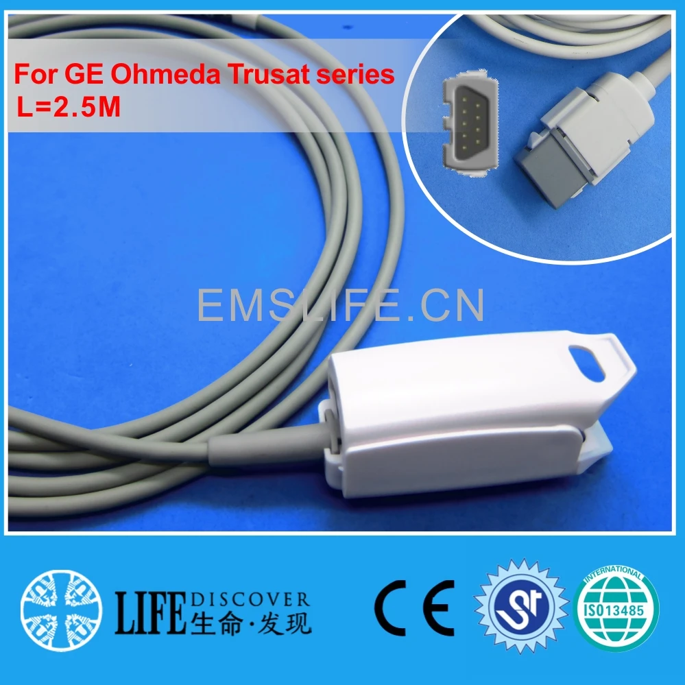 

Reusable adult AWT finger clip spo2 sensor For GE Ohmeda Trusat series