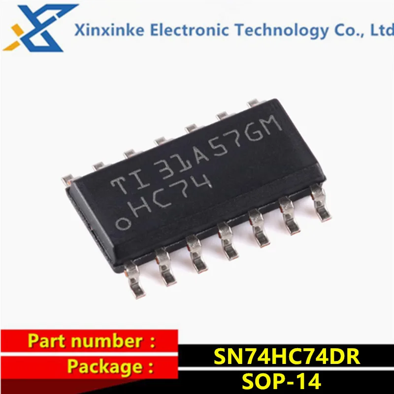 10PCS SN74HC74DR SOIC-14 HC74 D-Type Edge Triggered Flip-Flop Inverting Non-Inverting Logic ICs SMD Chip Brand New Original