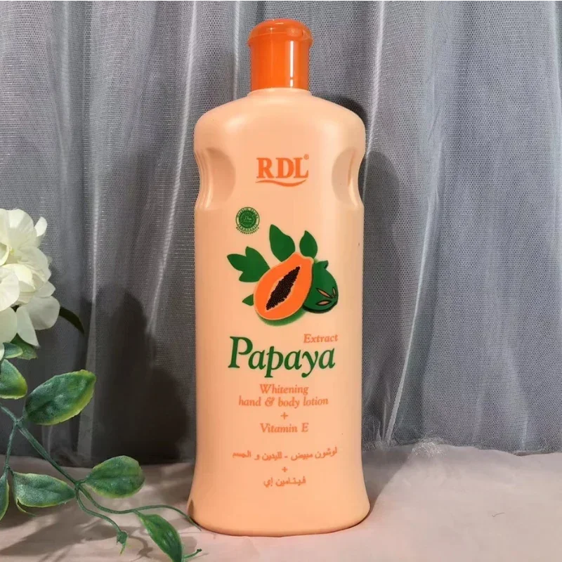 RDL Papaya Whitening Hand Body Lotion+vitamin E 600ml Brightening Skin Tone Moisturizing Smoothing Antioxidant Nourish Skin Care